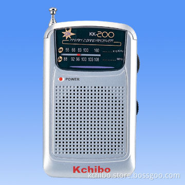 FM/AM 2-Band Radio Powered by UM4 1.5V x 2 Batteries